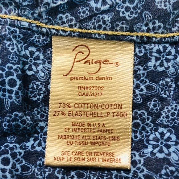 EUC Paige Skyline Skinny Jeans Dark Wash Size 27 - Picture 11 of 11